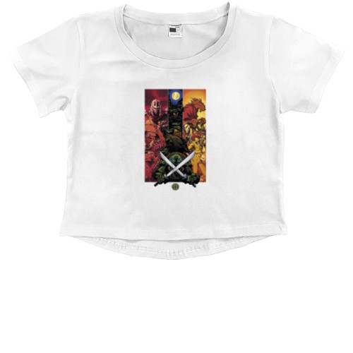 Черепашки ниндзя - Kids' Premium Cropped T-Shirt - Черепашки ниндзя 9 - Mfest
