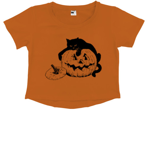 Halloween - Kids' Premium Cropped T-Shirt - Halloween 40 - Mfest