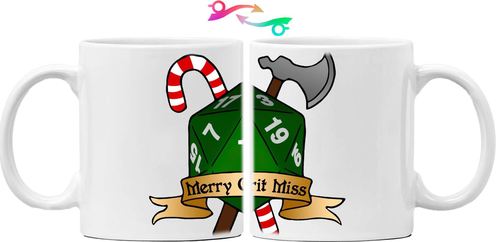 Dungeons and Dragons - Mug - Merry Crit Miss - Mfest