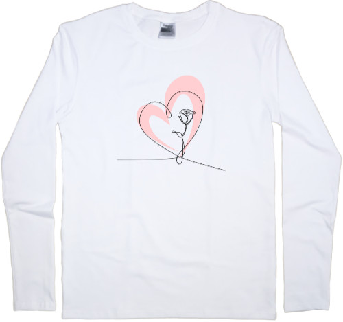 Love is - Kids' Longsleeve Shirt - Сердце и роза - Mfest