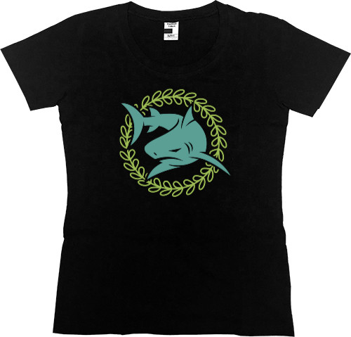 Морские животные - Women's Premium T-Shirt - Акула в кольце - Mfest