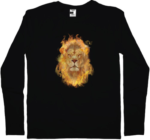 Львы - Men's Longsleeve Shirt - Огненный лев - Mfest