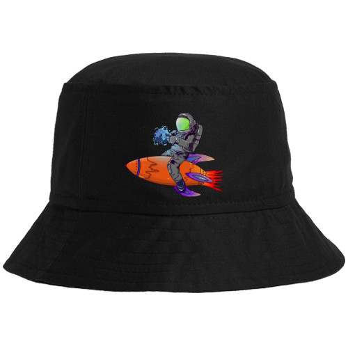 Космос - Bucket Hat - Космонавт на ракете - Mfest