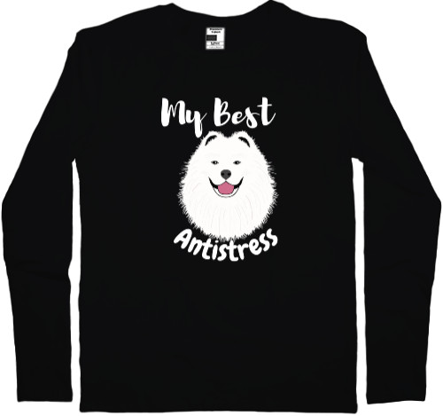 Хаски - Лонгслив Мужской - Samoyed Best Antistress, Cute Samoyed Dog - Mfest