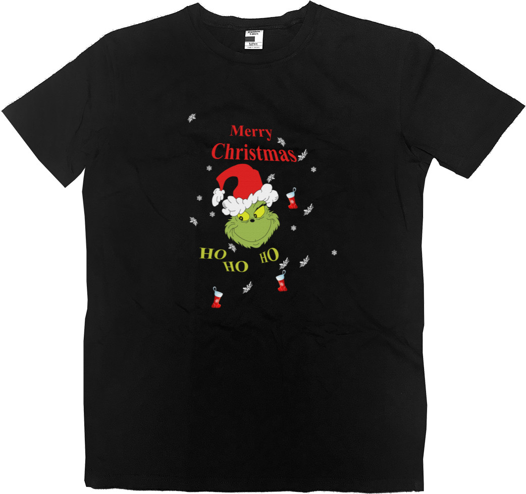 НОВЫЙ ГОД - Футболка Премиум Мужская - Grinch, Merry Christmas, Гринч - Mfest