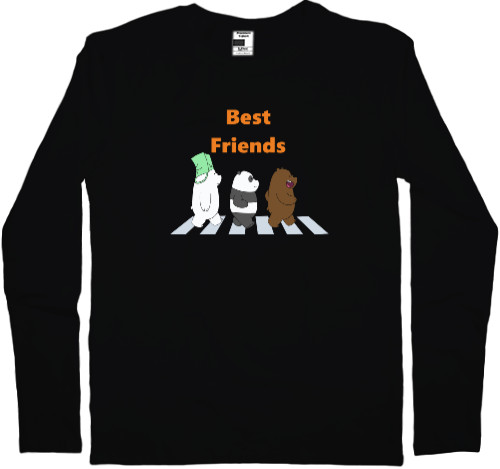 Best friends, Funny bears, панда, медведи