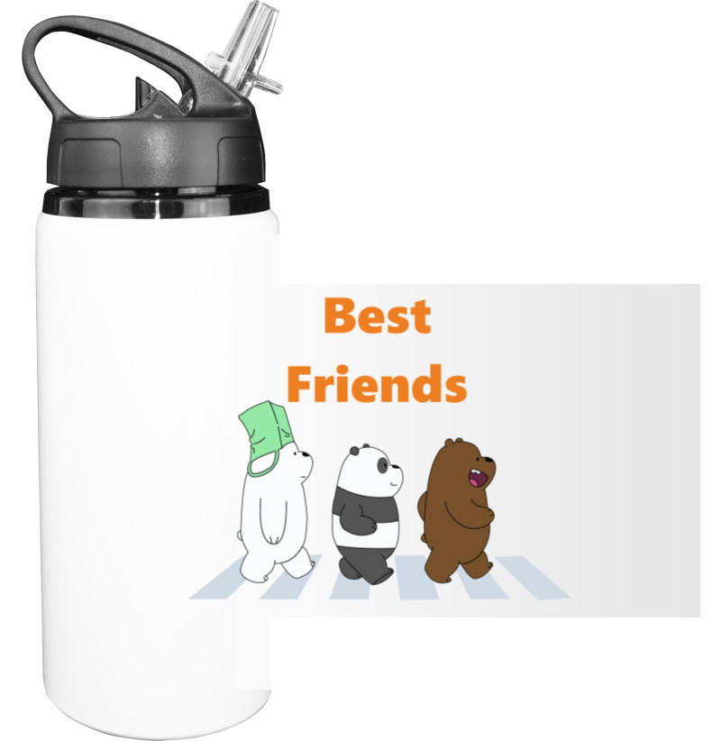Best friends, Funny bears, панда, медведи