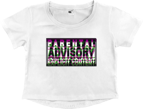 Parental Advisory - Women's Cropped Premium T-Shirt - Parental Advisory3 - Mfest