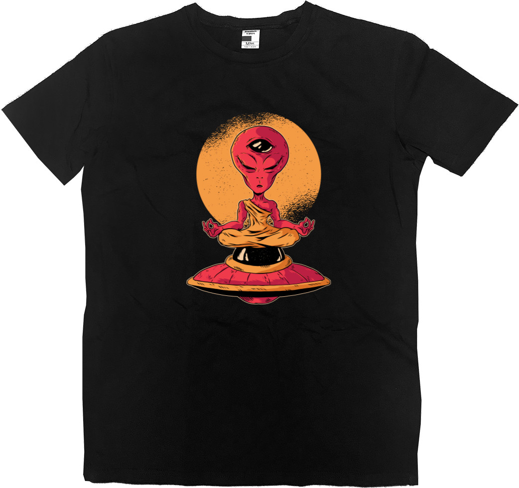 НЛО (Пришельцы) - Men’s Premium T-Shirt - Пришелец Йога - Mfest