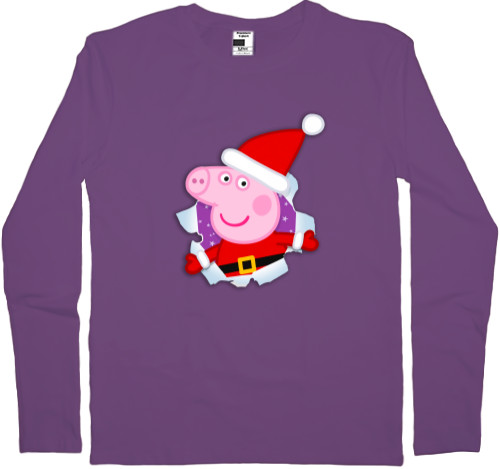 НОВЫЙ ГОД - Лонгслив Мужской - Santa pig Peppa - Mfest