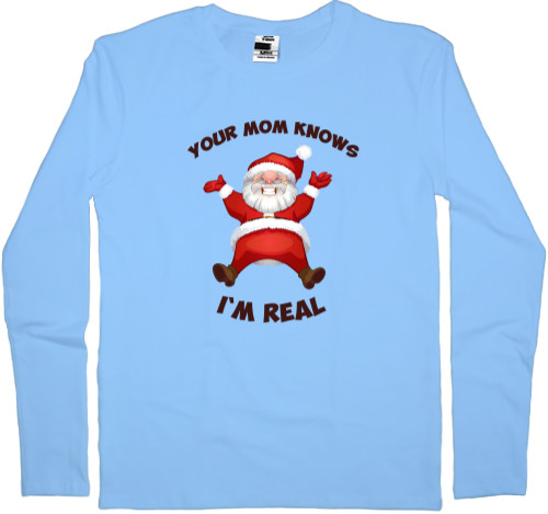 НОВЫЙ ГОД - Men's Longsleeve Shirt - Real Santa - Mfest