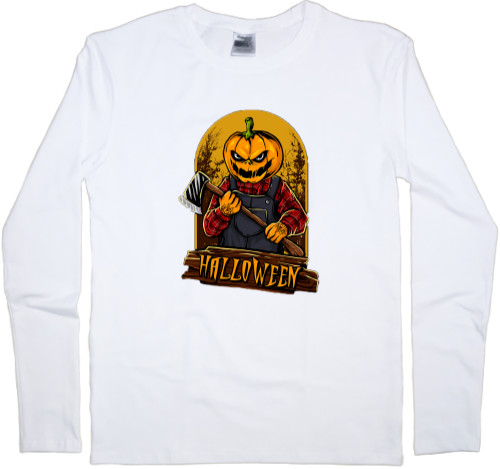 Halloween - Men's Longsleeve Shirt - Pumpkin head - Mfest
