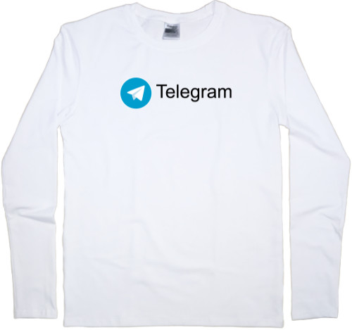 Telegram - Футболка з Довгим Рукавом Чоловіча - Telegram 2 - Mfest