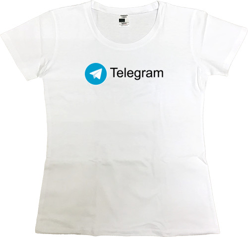 Telegram - Футболка Преміум Жіноча - Telegram 2 - Mfest