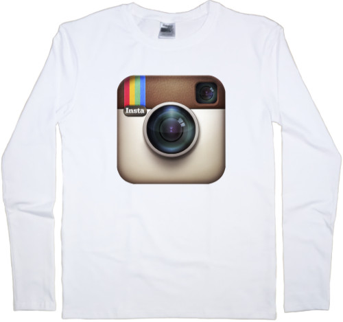 Instagram - Футболка з Довгим Рукавом Чоловіча - Instagram Polaroid - Mfest