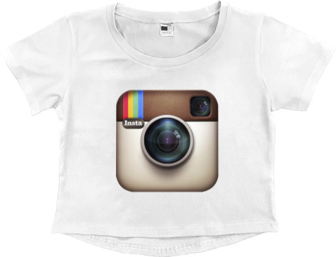 Instagram - Кроп - топ Преміум Жіночий - Instagram Polaroid - Mfest