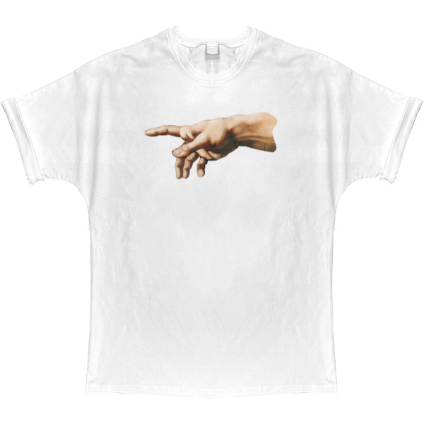 Парные - T-shirt Oversize - Сотворение Адама 1 - Mfest