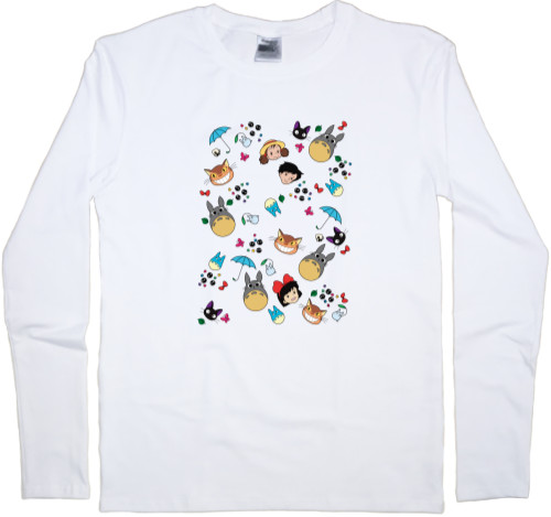 My neighbor Totoro/Мой сосед Тоторо - Men's Longsleeve Shirt - Totoro Print - Mfest