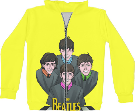The Beatles - Худі на блискавці 3D Унісекс - The Beatles - Mfest