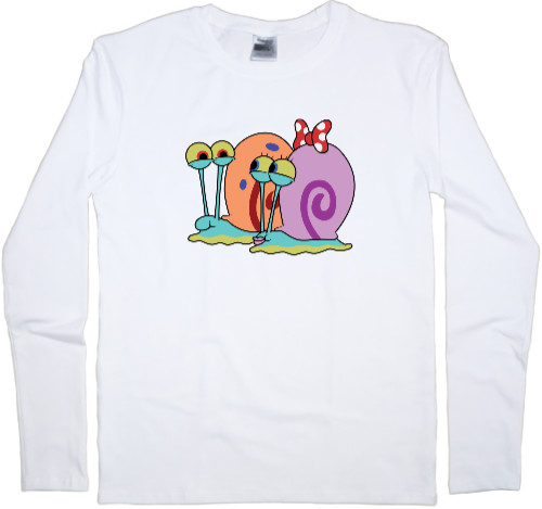 Губка Боб - Men's Longsleeve Shirt - Gary the snail family couple - Mfest