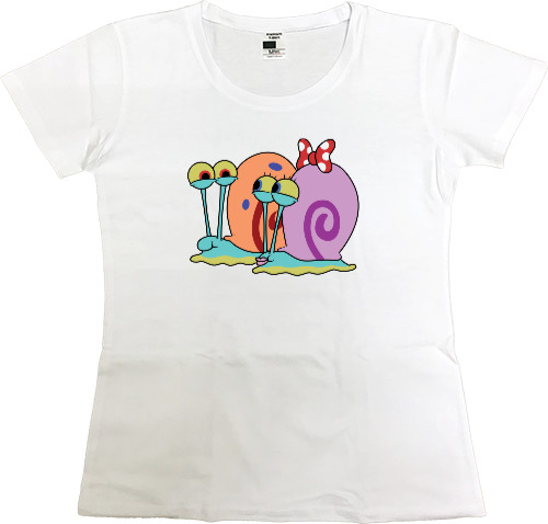 Губка Боб - Women's Premium T-Shirt - Gary the snail family couple - Mfest