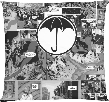 Академія Амбрела / The Umbrella Academy - Подушка квадратна - академия амбрелла комикс - Mfest
