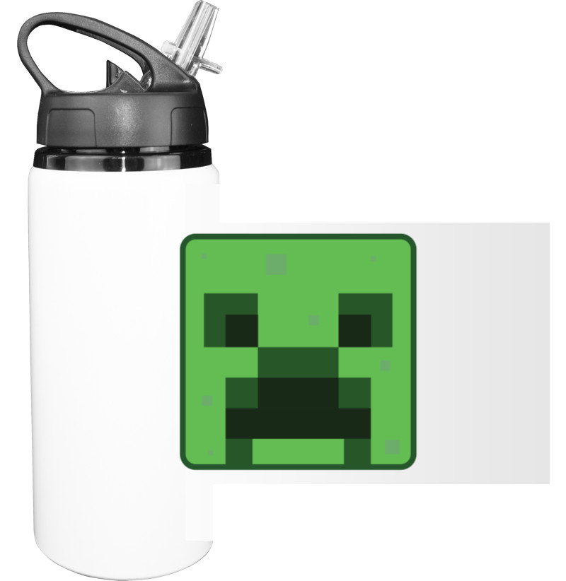 Minecraft - Sport Water Bottle - Creeper cube art - Mfest