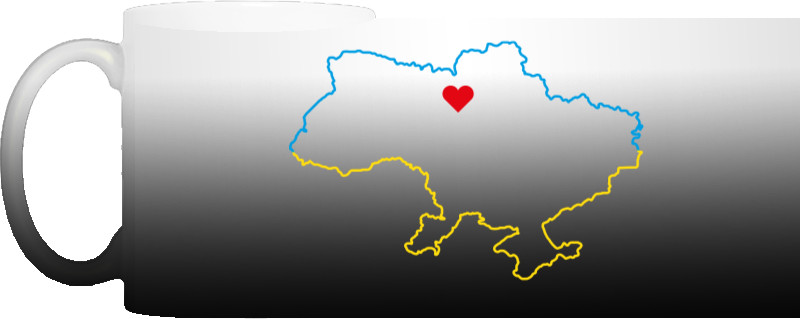 Контурна карта України, Київ Серце України