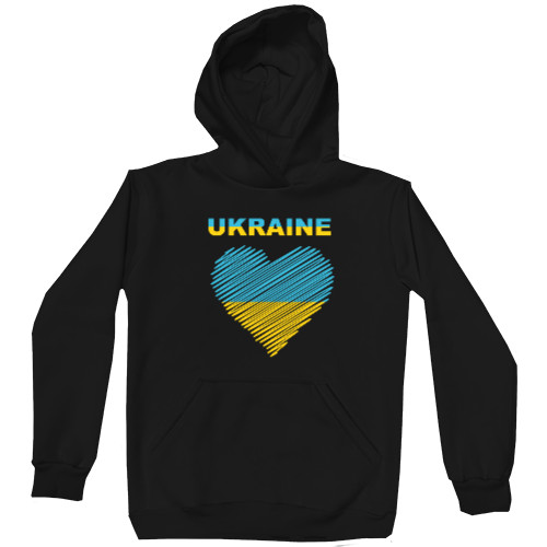 Я УКРАИНЕЦ - Unisex Hoodie - Ukraine, Украина сердечко флаг - Mfest