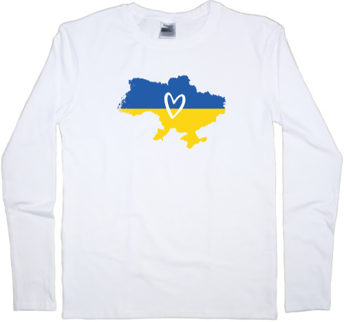 Карта Украины с сердечком