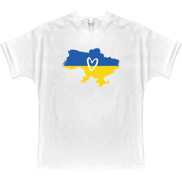 Карта України із серцем