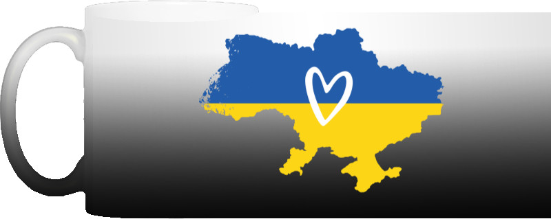 Карта Украины с сердечком