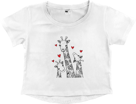 Favorite family of giraffes with hearts