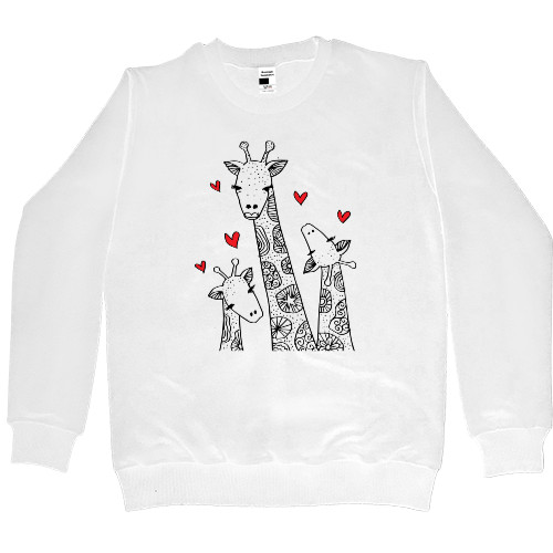 Favorite family of giraffes with hearts