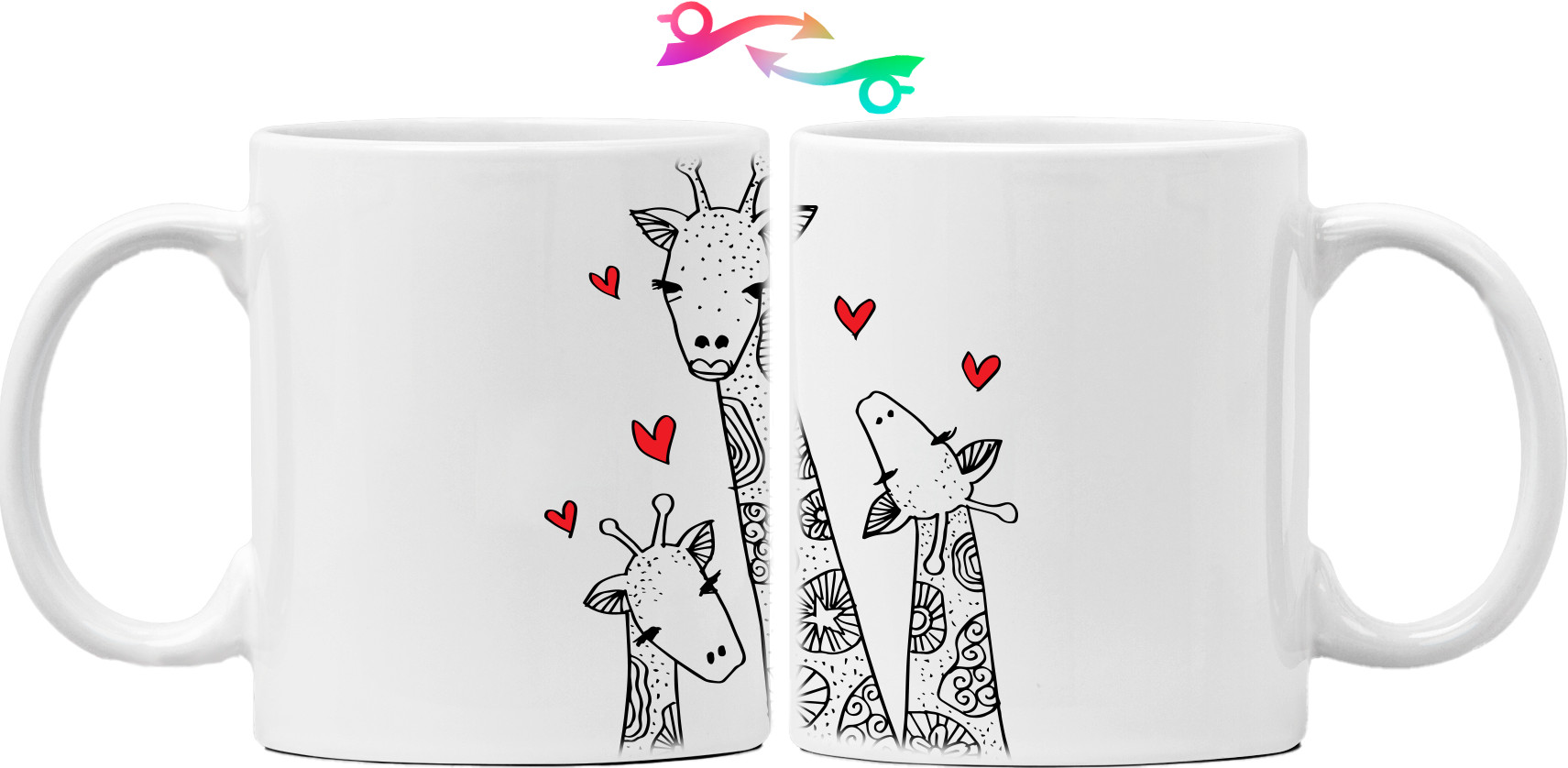 Favorite family of giraffes with hearts