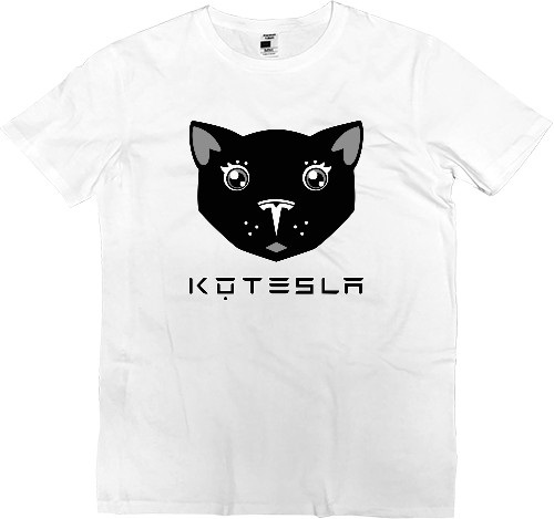 Прикольные картинки - Kids' Premium T-Shirt - КоТесла - пародия на лого TESLA - Mfest