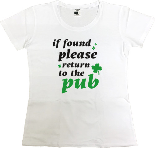 if found please return to the Pub