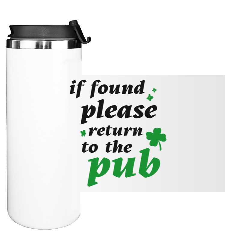 if found please return to the Pub