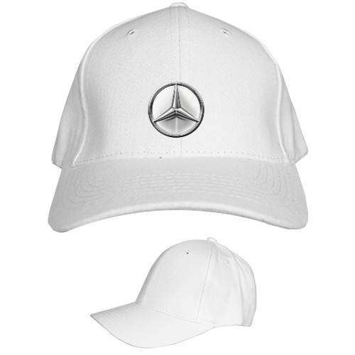 Авто - Кепка 6-панельная Детская - Mercedes Benz Лого Металик - Mfest