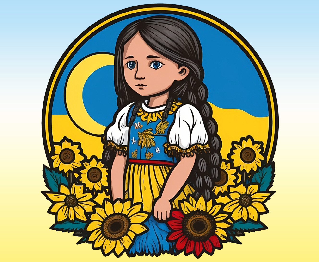 Я УКРАИНЕЦ - Mouse Pad - Cute Ukrainian girl - Mfest