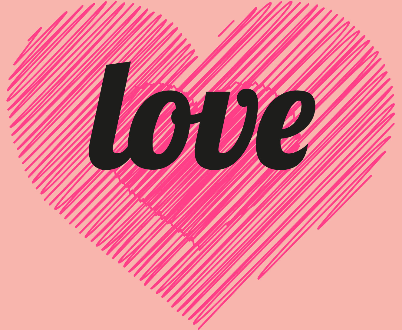 День святого Валентина - Килимок для Миші - Love pink Heart - Mfest