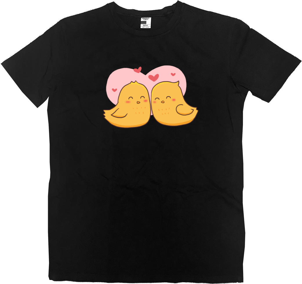 День святого Валентина - Kids' Premium T-Shirt - Влюбленные цыплята - Mfest
