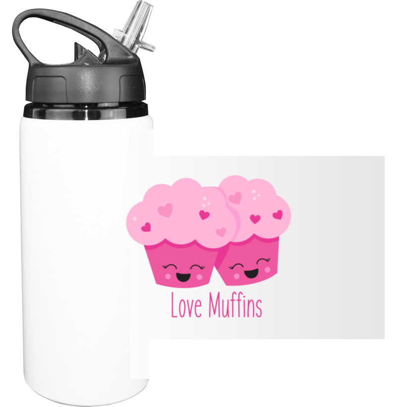 День святого Валентина - Sport Water Bottle - Love Muffins - Mfest