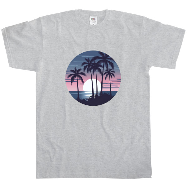 Пальмовый пляж  На закате