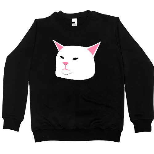 МЕМЫ / МЕМАСИКИ - Kids' Premium Sweatshirt - Кот мем, за столом - Mfest