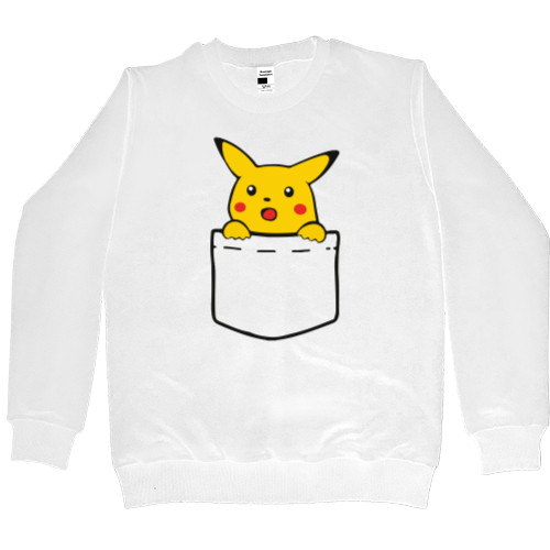 Покемон | Pokémon (ANIME) - Men’s Premium Sweatshirt - Пикачу в кармане - Mfest