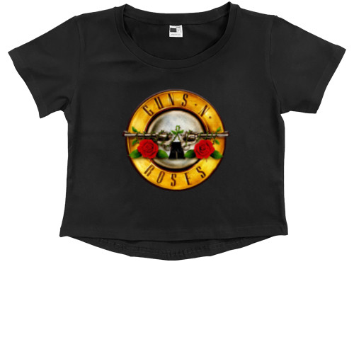 Guns n Roses - Kids' Premium Cropped T-Shirt - Guns n roses logo 1 - Mfest