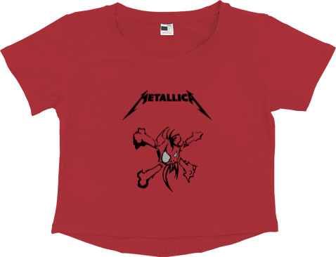Metallica - Кроп - топ Премиум Женский - Metallica принт 6 - Mfest