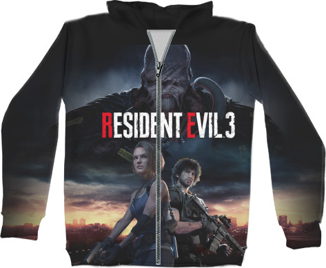 Resident Evil - Kids' Zip-through Hoodie 3D - Resident Evil 3 - Mfest
