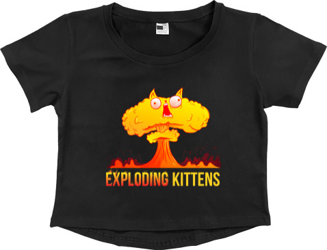 Вибухові кошенята - Кроп - топ Преміум Жіночий - Взрывные котята / Exploding Kittens 2 - Mfest
